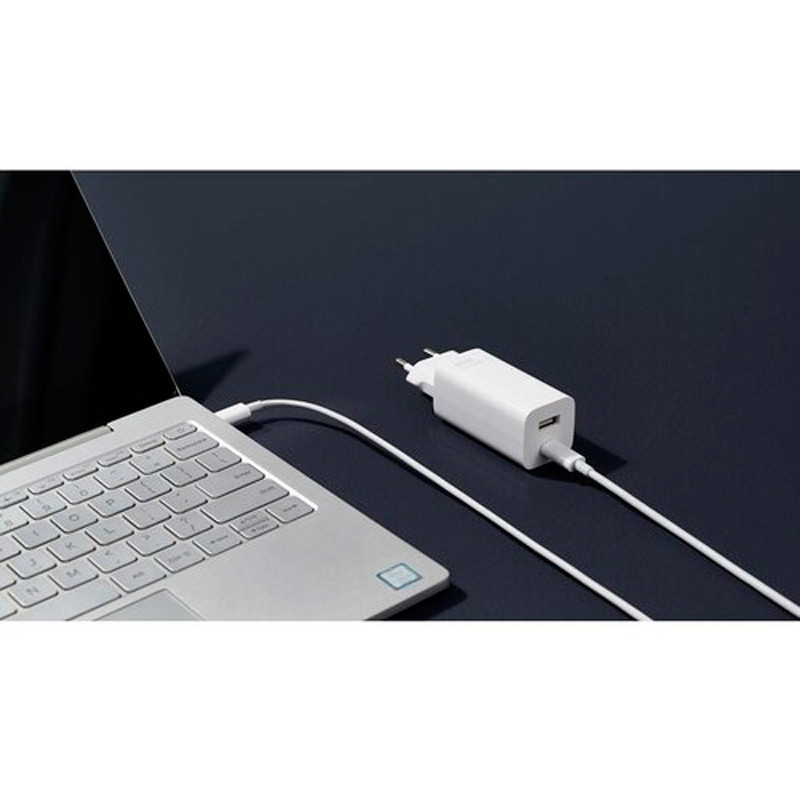 شارژر دیواری فست شارژ Xiaomi AD652GEU 2Port 5A 65W + کابل تایپ سی