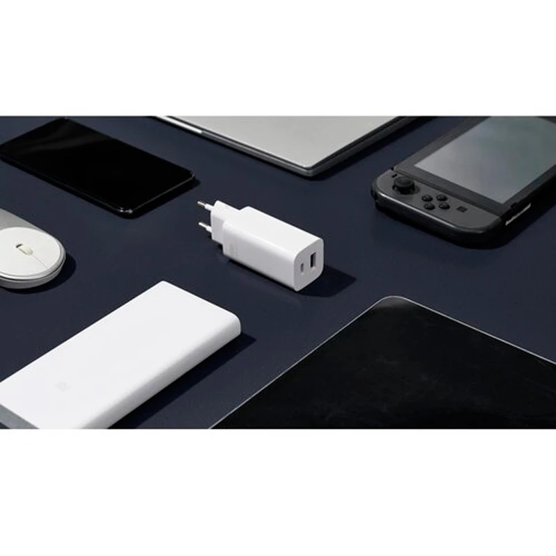 شارژر دیواری فست شارژ Xiaomi AD652GEU 2Port 5A 65W + کابل تایپ سی