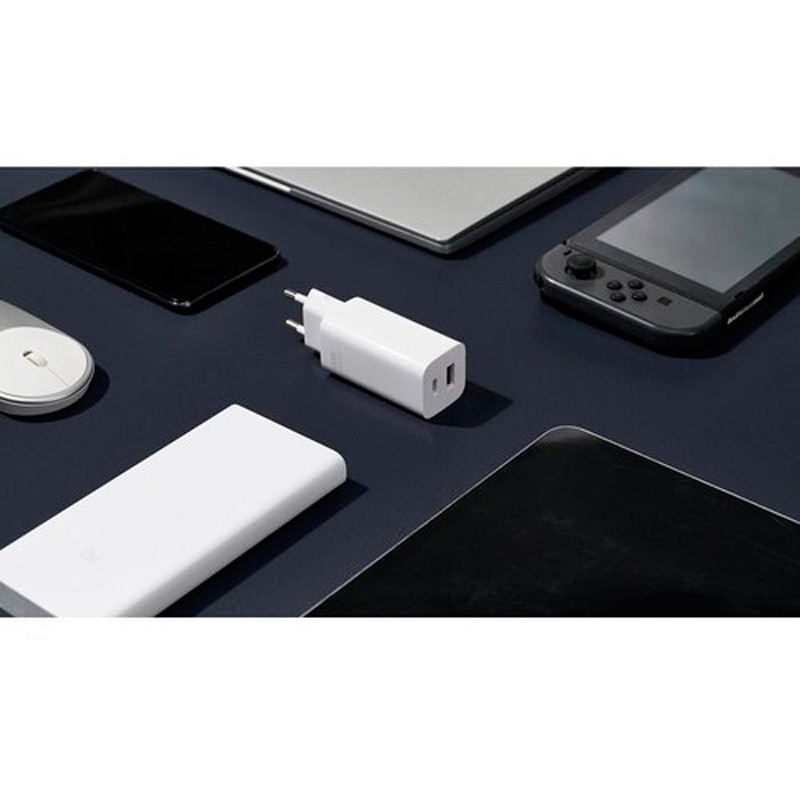شارژر دیواری فست شارژ Xiaomi AD652GEU 2Port 5A 65W + کابل تایپ سی