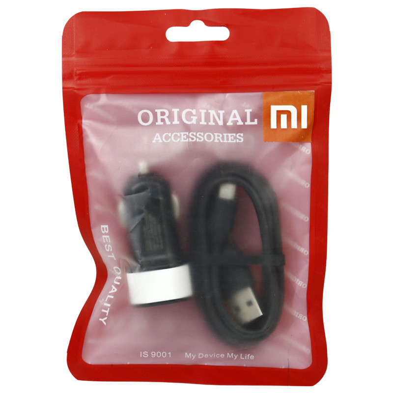 شارژر فندکی Xiaomi D021BD0500420 4.2A + کابل میکرو یو اس بی