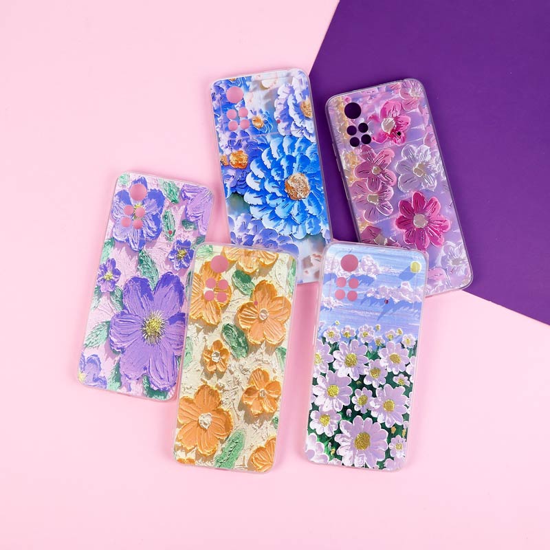 قاب ژله ای طرحدار گل برجسته محافظ لنزدار Xiaomi Poco M4 Pro
