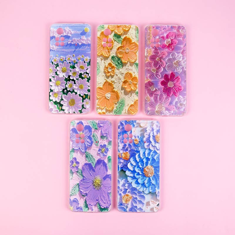 قاب ژله ای طرحدار گل برجسته محافظ لنزدار Xiaomi Poco M4 Pro