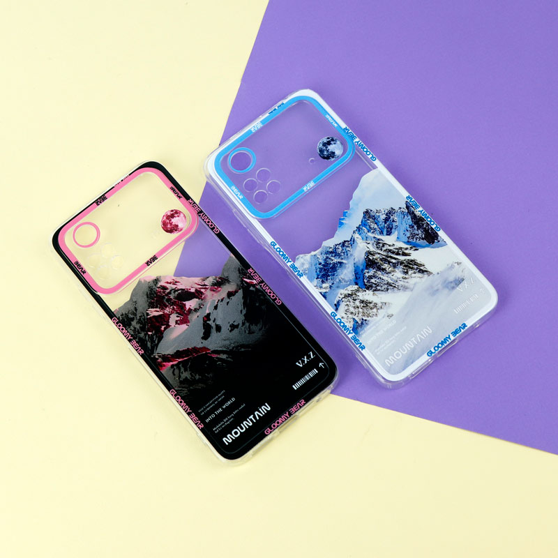 قاب ژله ای شفاف طرح کوهستان محافظ لنزدار Xiaomi Poco M4 Pro