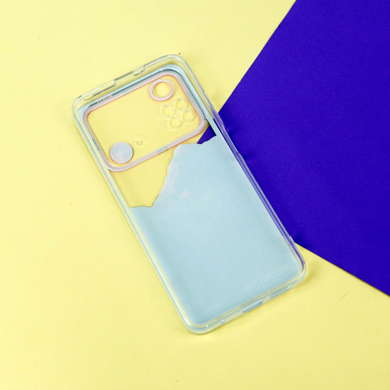قاب ژله ای شفاف طرح کوهستان محافظ لنزدار Xiaomi Poco M4 Pro