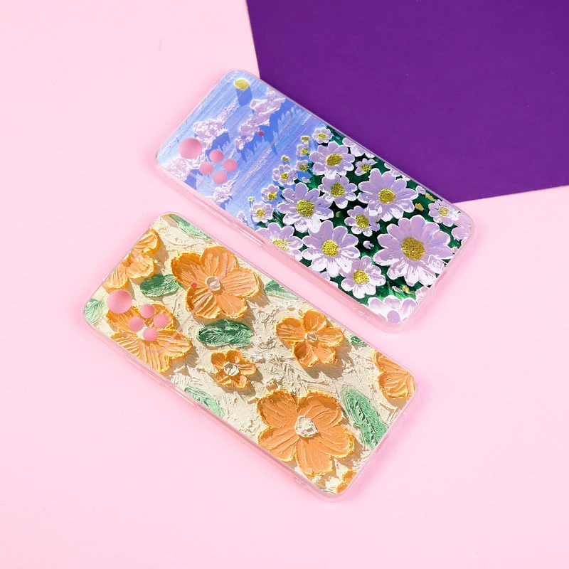 قاب ژله ای طرحدار گل برجسته محافظ لنزدار Xiaomi Poco M4 Pro