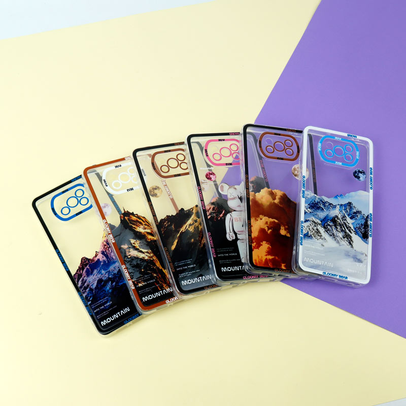 قاب ژله ای شفاف طرح کوهستان محافظ لنزدار Xiaomi Poco X3