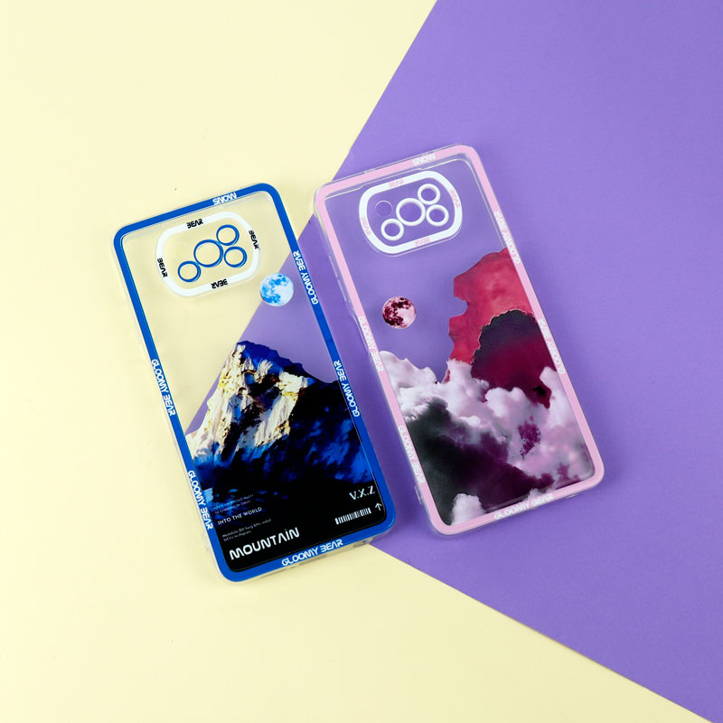قاب ژله ای شفاف طرح کوهستان محافظ لنزدار Xiaomi Poco X3