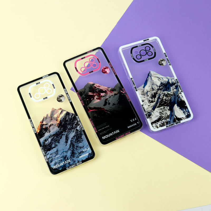 قاب ژله ای شفاف طرح کوهستان محافظ لنزدار Xiaomi Poco X3