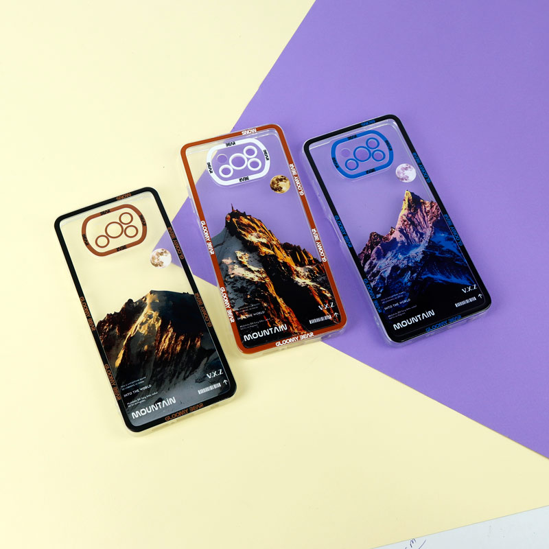 قاب ژله ای شفاف طرح کوهستان محافظ لنزدار Xiaomi Poco X3