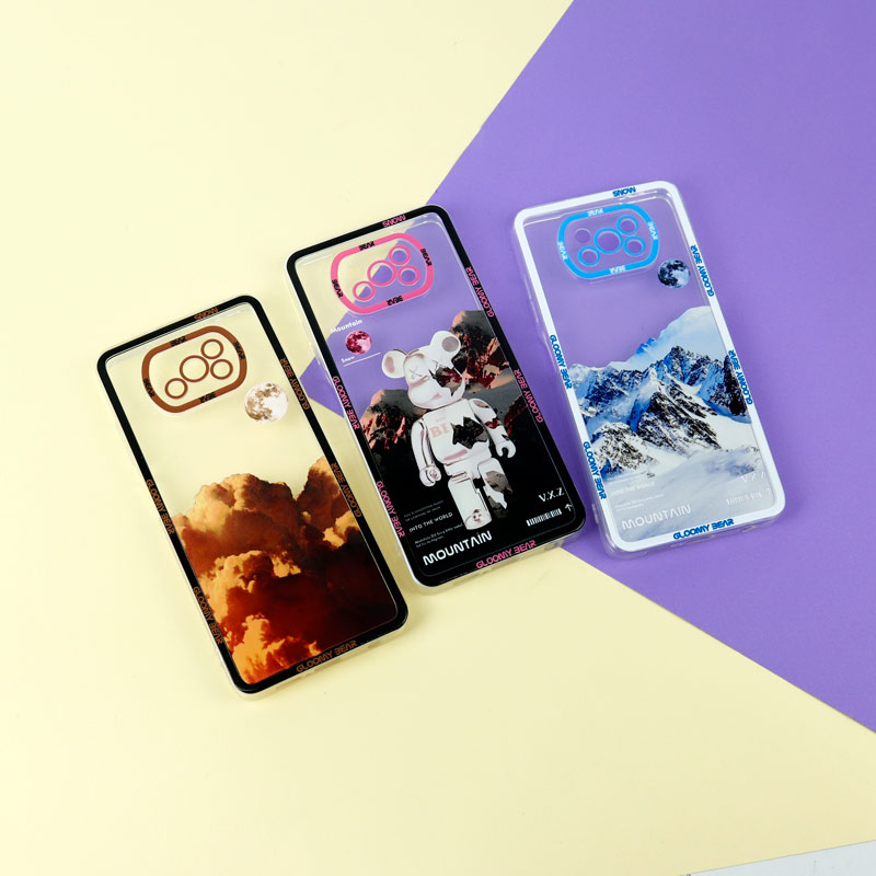 قاب ژله ای شفاف طرح کوهستان محافظ لنزدار Xiaomi Poco X3