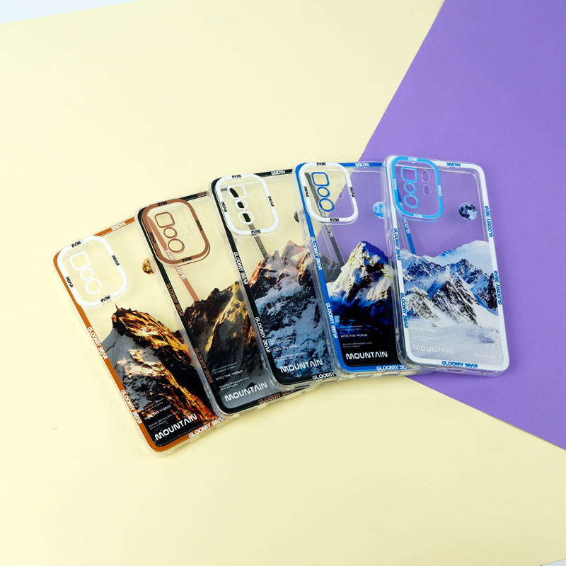 قاب ژله ای شفاف طرح کوهستان محافظ لنزدار Xiaomi Poco X3 GT