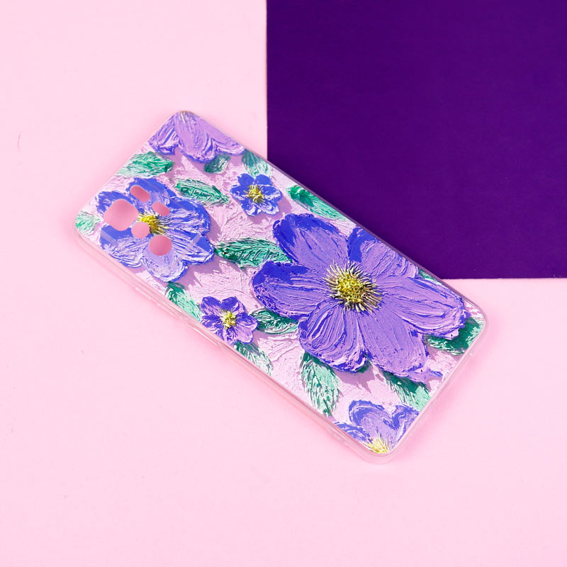 قاب ژله ای طرحدار گل برجسته محافظ لنزدار Xiaomi Poco X3 GT