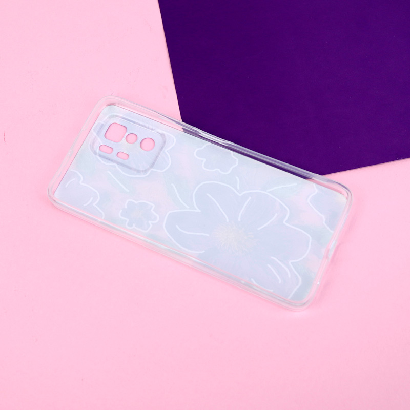 قاب ژله ای طرحدار گل برجسته محافظ لنزدار Xiaomi Poco X3 GT