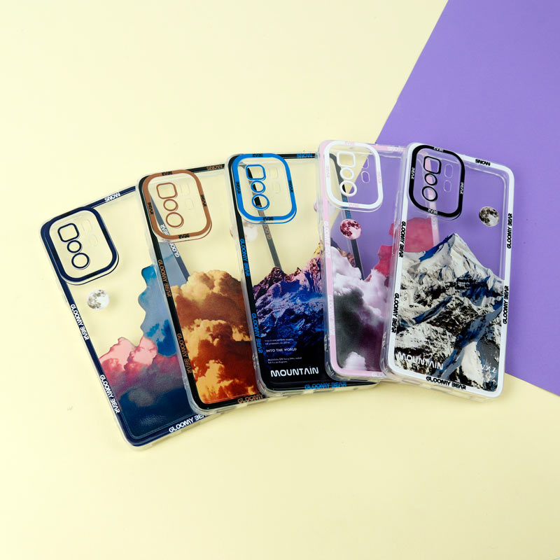 قاب ژله ای شفاف طرح کوهستان محافظ لنزدار Xiaomi Poco X3 GT