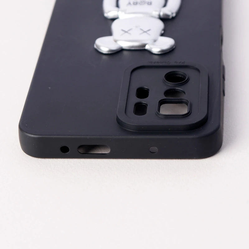 قاب سیلیکونی Bearbrick محافظ لنزدار Xiaomi Poco X3 GT مشکی