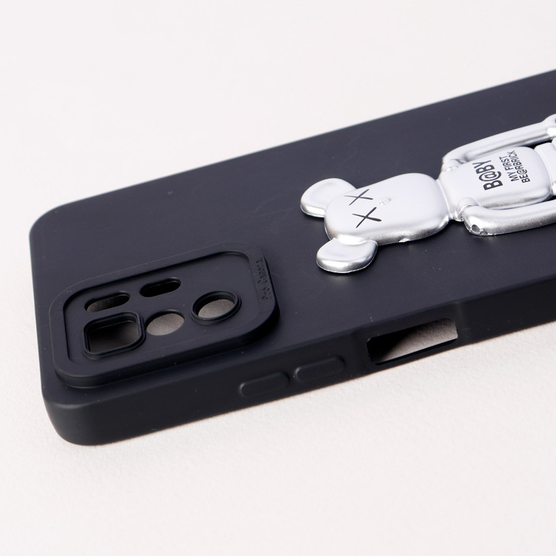 قاب سیلیکونی Bearbrick محافظ لنزدار Xiaomi Poco X3 GT مشکی