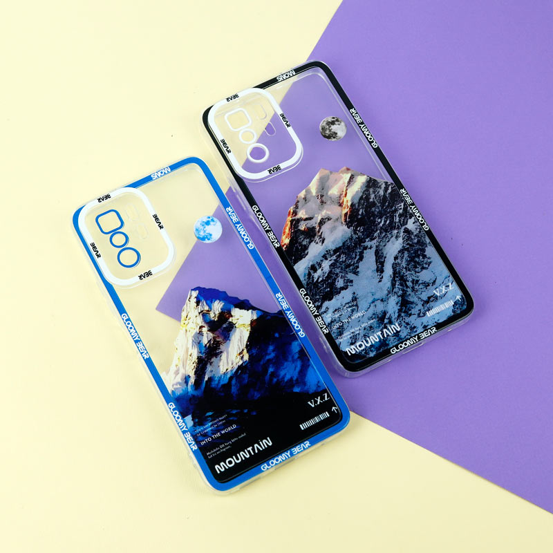 قاب ژله ای شفاف طرح کوهستان محافظ لنزدار Xiaomi Poco X3 GT