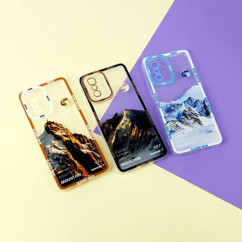 قاب ژله ای شفاف طرح کوهستان محافظ لنزدار Xiaomi Poco X3 GT