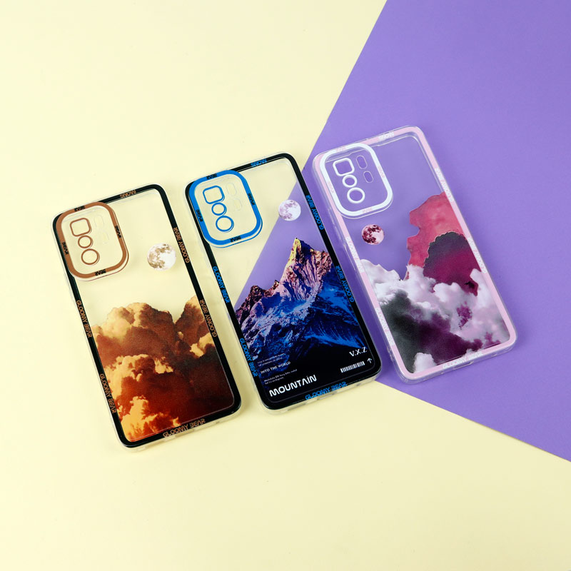 قاب ژله ای شفاف طرح کوهستان محافظ لنزدار Xiaomi Poco X3 GT