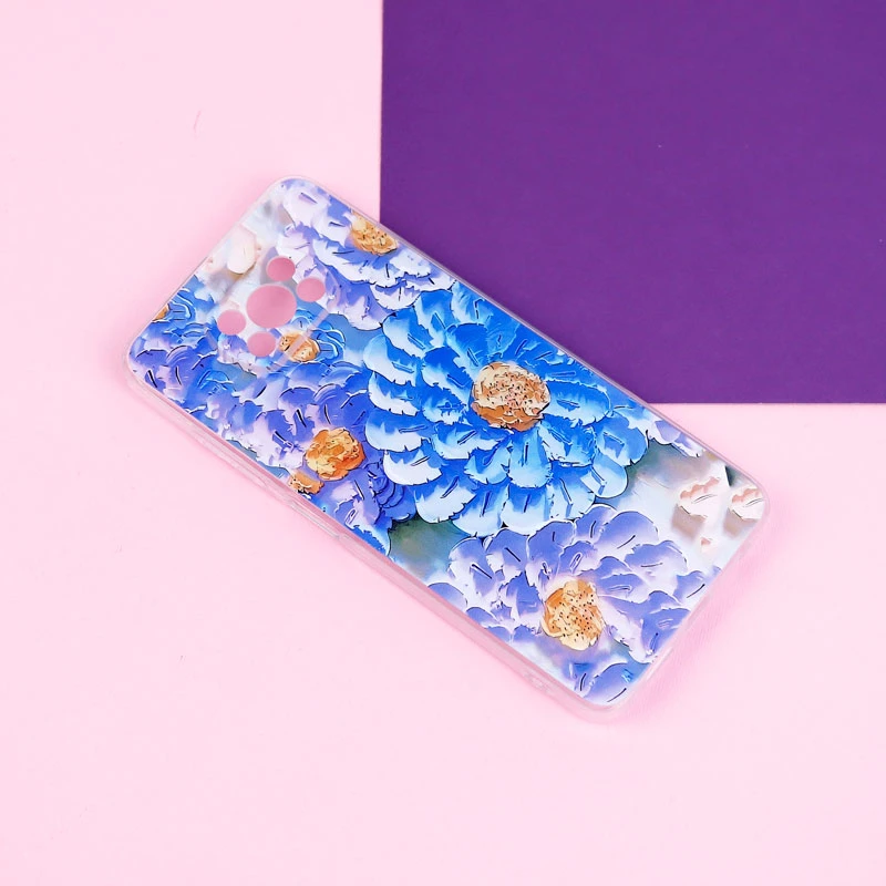قاب ژله ای طرحدار گل برجسته محافظ لنزدار Xiaomi Poco X3 Pro