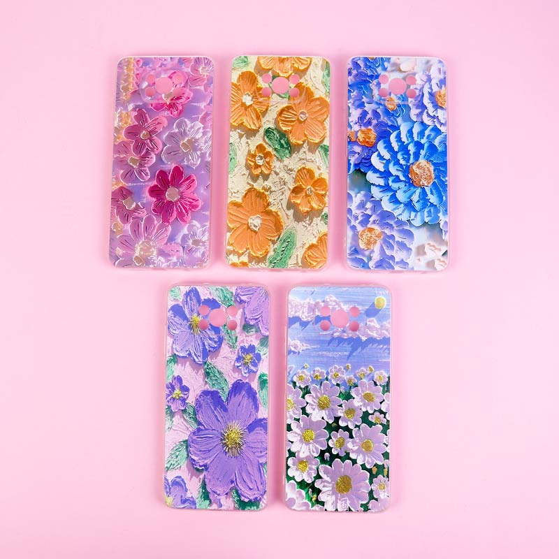 قاب ژله ای طرحدار گل برجسته محافظ لنزدار Xiaomi Poco X3 Pro