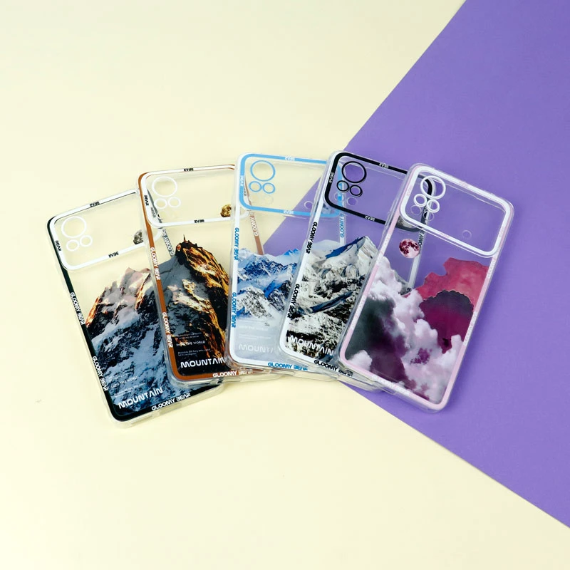 قاب ژله ای شفاف طرح کوهستان محافظ لنزدار Xiaomi Poco X4 Pro 5G