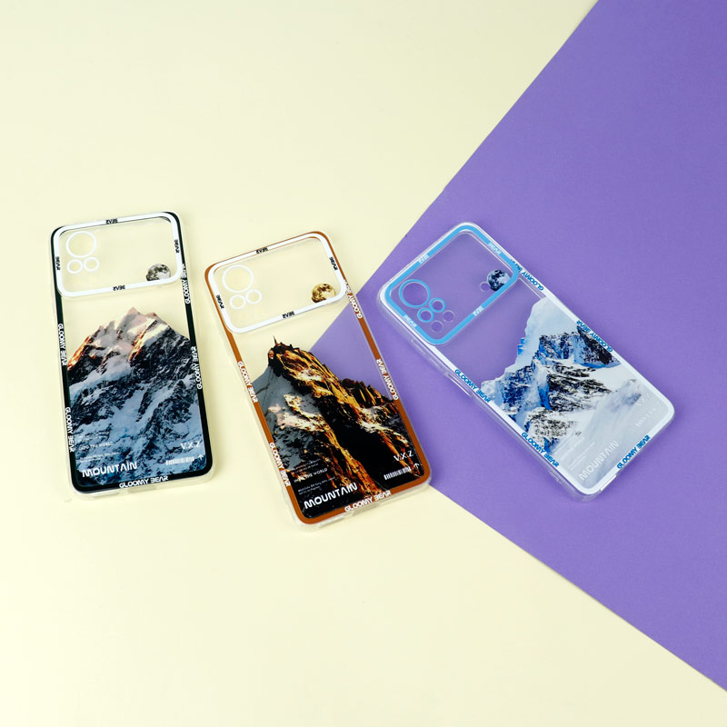 قاب ژله ای شفاف طرح کوهستان محافظ لنزدار Xiaomi Poco X4 Pro 5G
