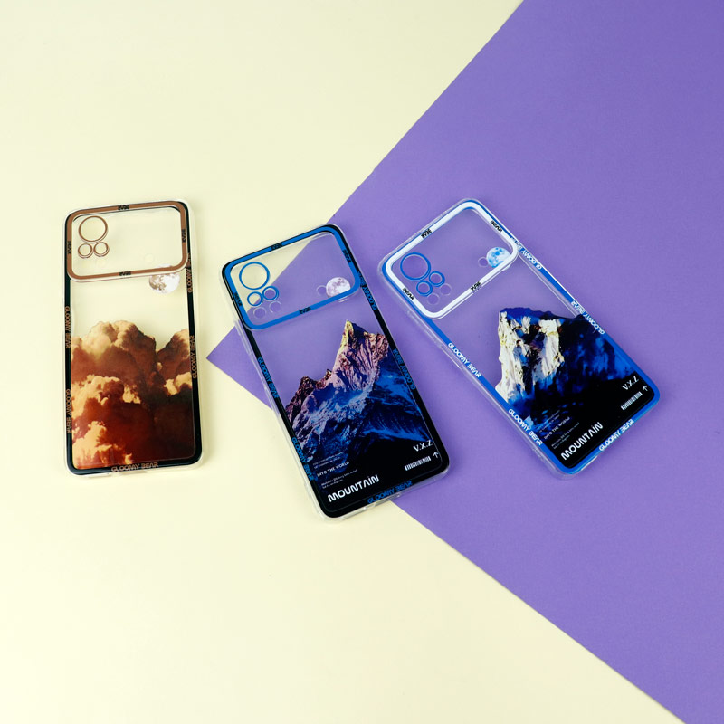 قاب ژله ای شفاف طرح کوهستان محافظ لنزدار Xiaomi Poco X4 Pro 5G