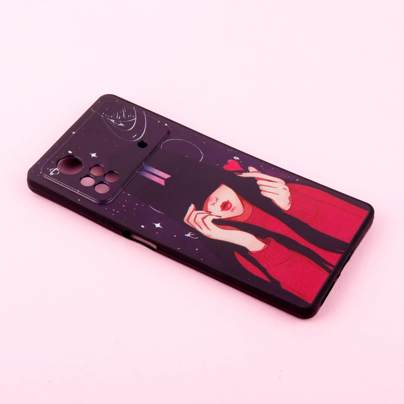 قاب شیائومی Poco X4 Pro 5G دور ژله ای طرح دار دخترانه محافظ لنزدار ایرانی