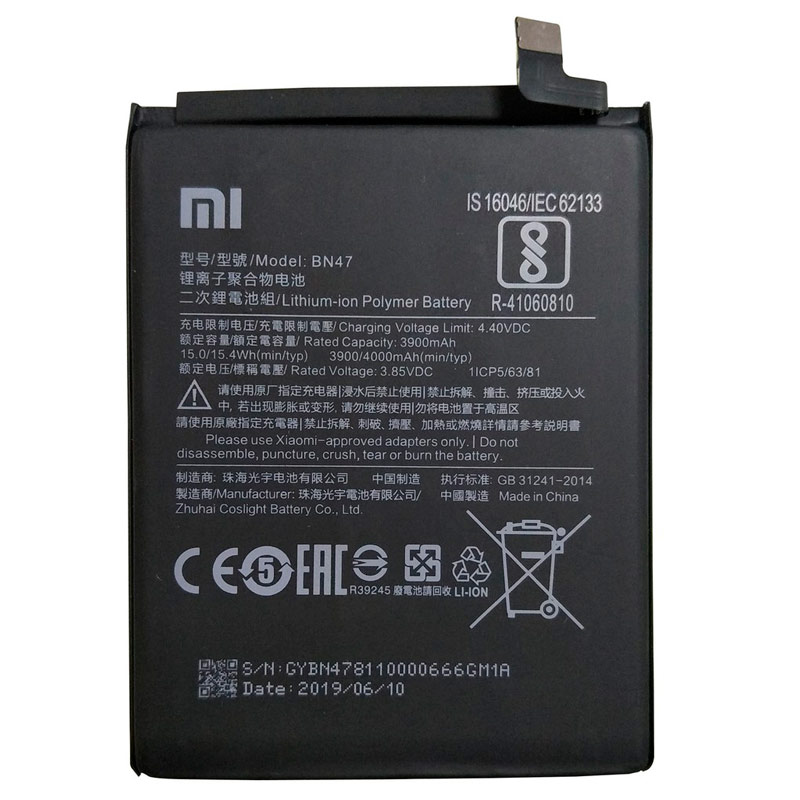 باتری موبایل اورجینال Xiaomi Redmi 6 Pro BN47