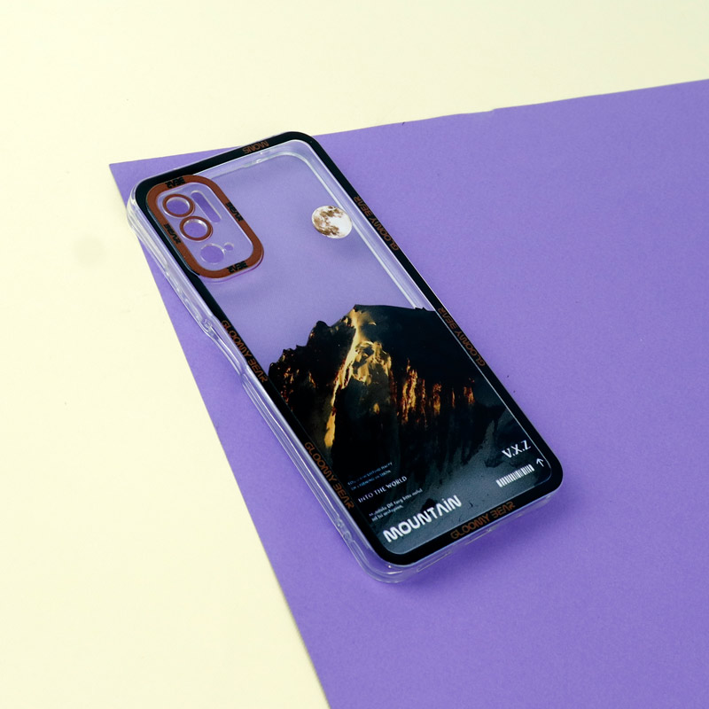 قاب ژله ای شفاف طرح کوهستان محافظ لنزدار Xiaomi Redmi Note 10 5G