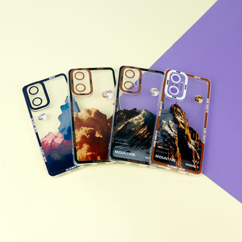 قاب ژله ای شفاف طرح کوهستان محافظ لنزدار Xiaomi Redmi Note 10 Pro
