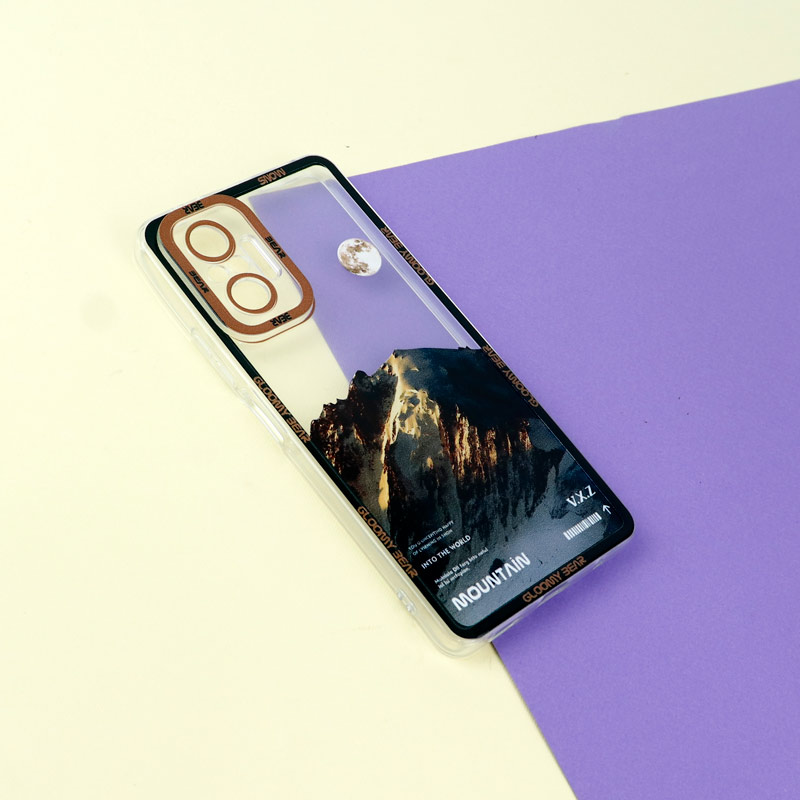 قاب ژله ای شفاف طرح کوهستان محافظ لنزدار Xiaomi Redmi Note 10 Pro