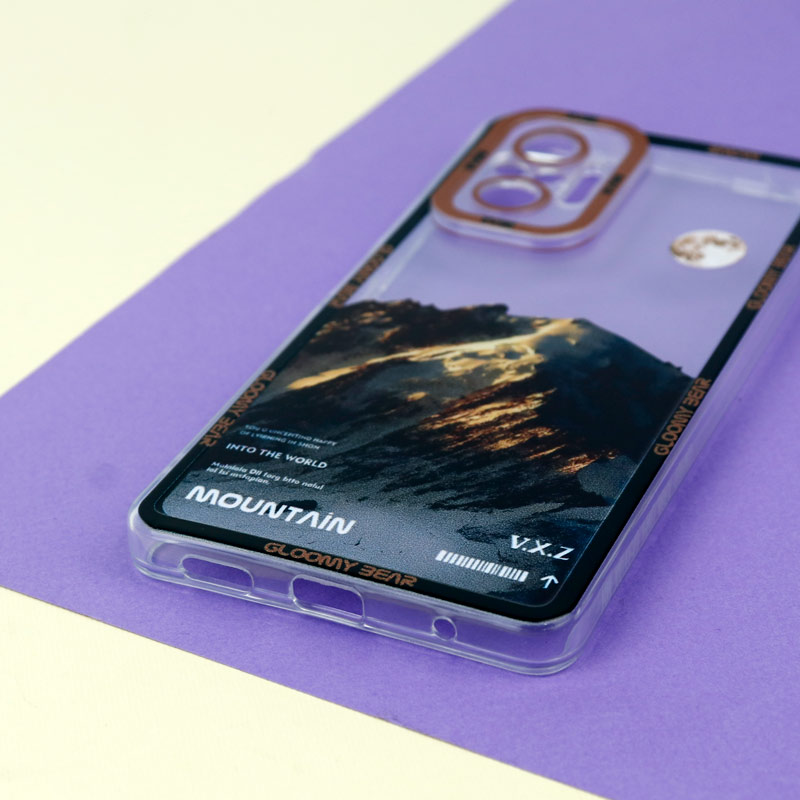 قاب ژله ای شفاف طرح کوهستان محافظ لنزدار Xiaomi Redmi Note 10 Pro