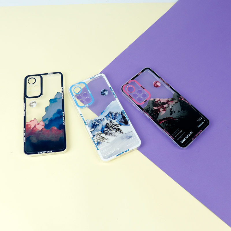 قاب ژله ای شفاف طرح کوهستان محافظ لنزدار Xiaomi Redmi Note 11 5G (China)