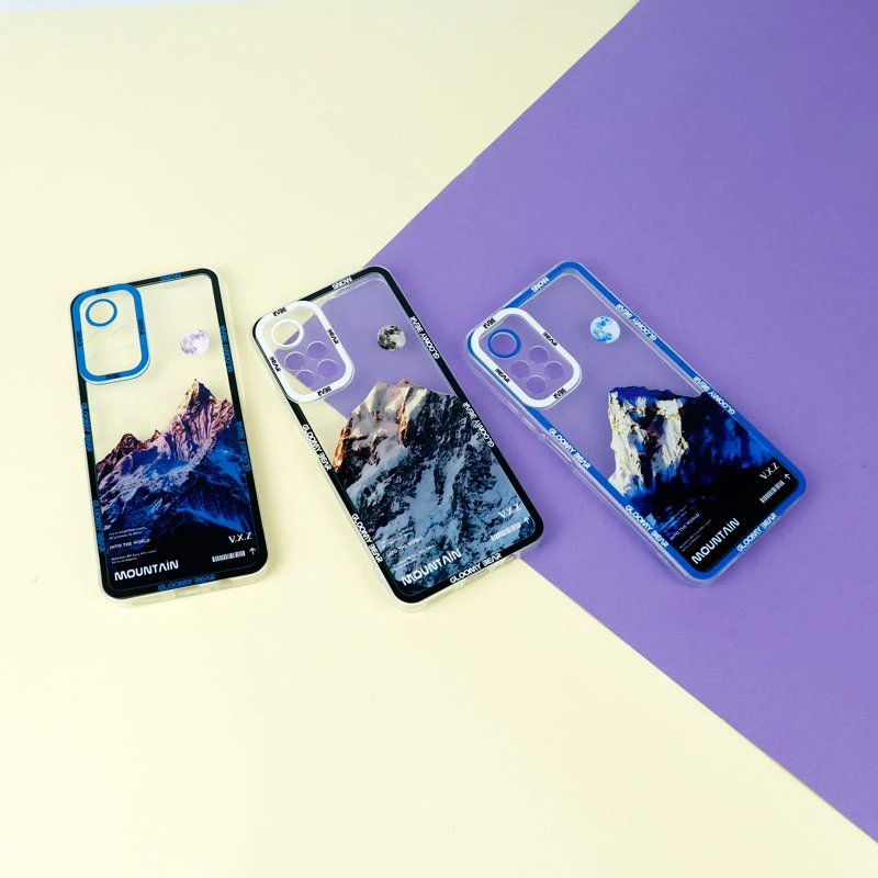 قاب ژله ای شفاف طرح کوهستان محافظ لنزدار Xiaomi Redmi Note 11 5G (China)