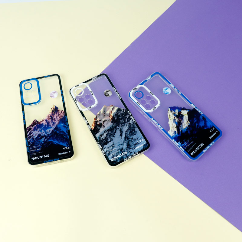 قاب ژله ای شفاف طرح کوهستان محافظ لنزدار Xiaomi Redmi Note 11 5G (China)