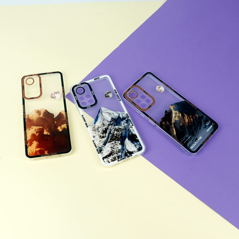 قاب ژله ای شفاف طرح کوهستان محافظ لنزدار Xiaomi Redmi Note 11 5G (China)