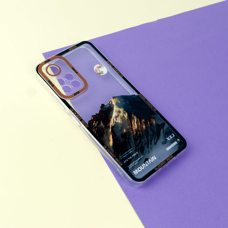 قاب ژله ای شفاف طرح کوهستان محافظ لنزدار Xiaomi Redmi Note 11 5G (China)