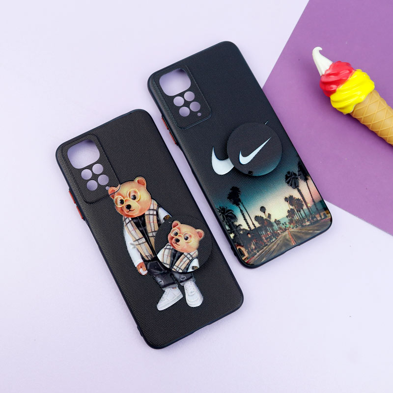 قاب فانتزی طرحدار پسرانه محافظ لنزدار + پاپ سوکت Xiaomi Redmi Note 11 / 11S سری R