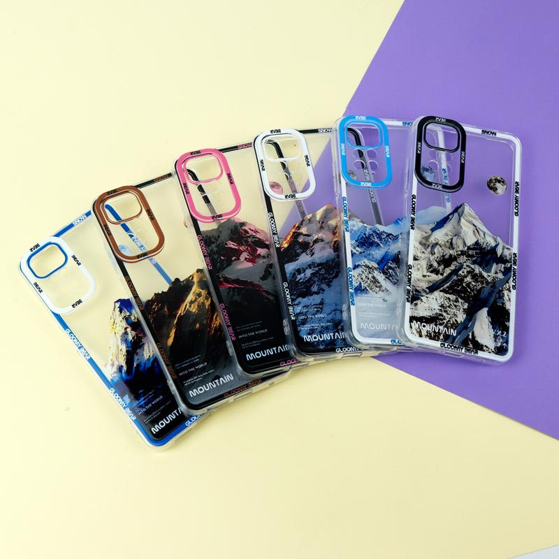 قاب ژله ای شفاف طرح کوهستان محافظ لنزدار Xiaomi Redmi Note 11 / 11S