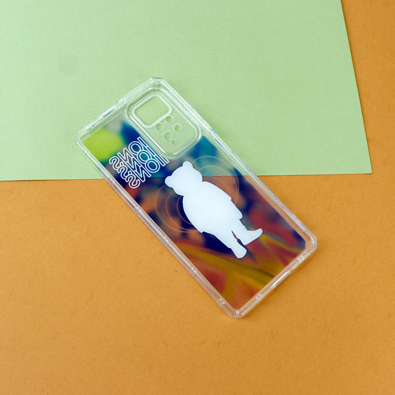 قاب ژله ای شفاف طرح خرس محافظ لنزدار Xiaomi Redmi Note 11 Pro