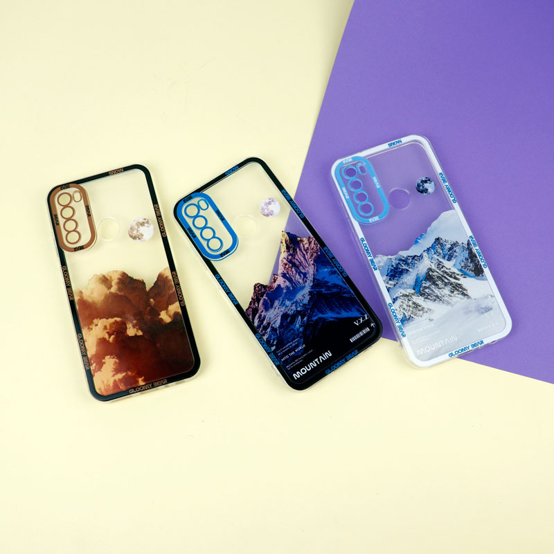 قاب ژله ای شفاف طرح کوهستان محافظ لنزدار Xiaomi Redmi Note 8