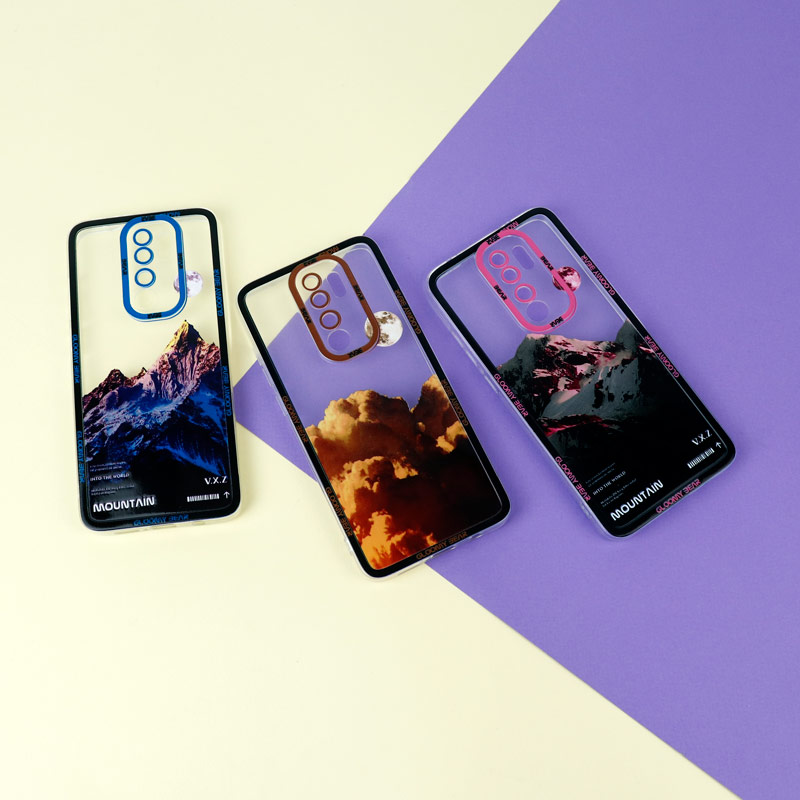 قاب ژله ای شفاف طرح کوهستان محافظ لنزدار Xiaomi Redmi Note 8 Pro