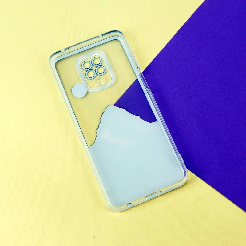 قاب ژله ای شفاف طرح کوهستان محافظ لنزدار Xiaomi Redmi Note 9s