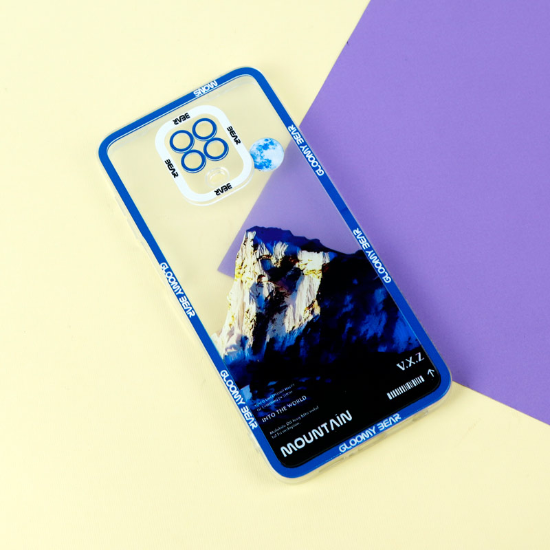قاب ژله ای شفاف طرح کوهستان محافظ لنزدار Xiaomi Redmi Note 9s