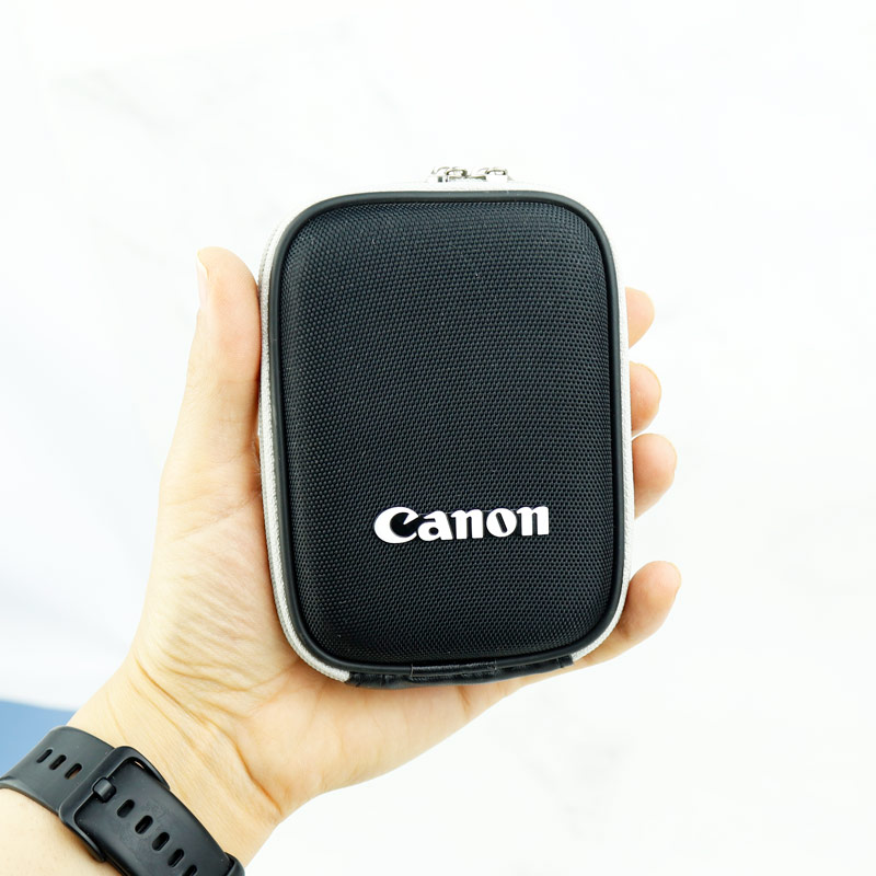 کیف برزنتی Canon مشکی دور طوسی