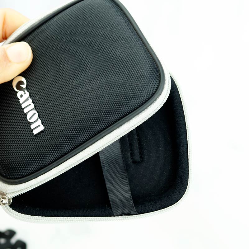 کیف برزنتی Canon مشکی دور طوسی
