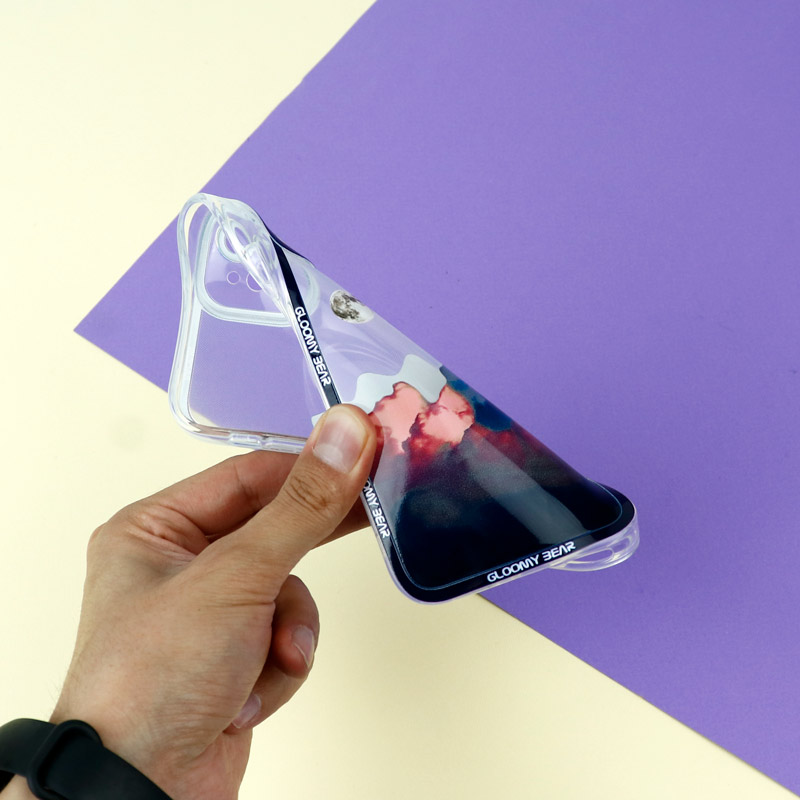 قاب ژله ای شفاف طرح کوهستان محافظ لنزدار iPhone 11