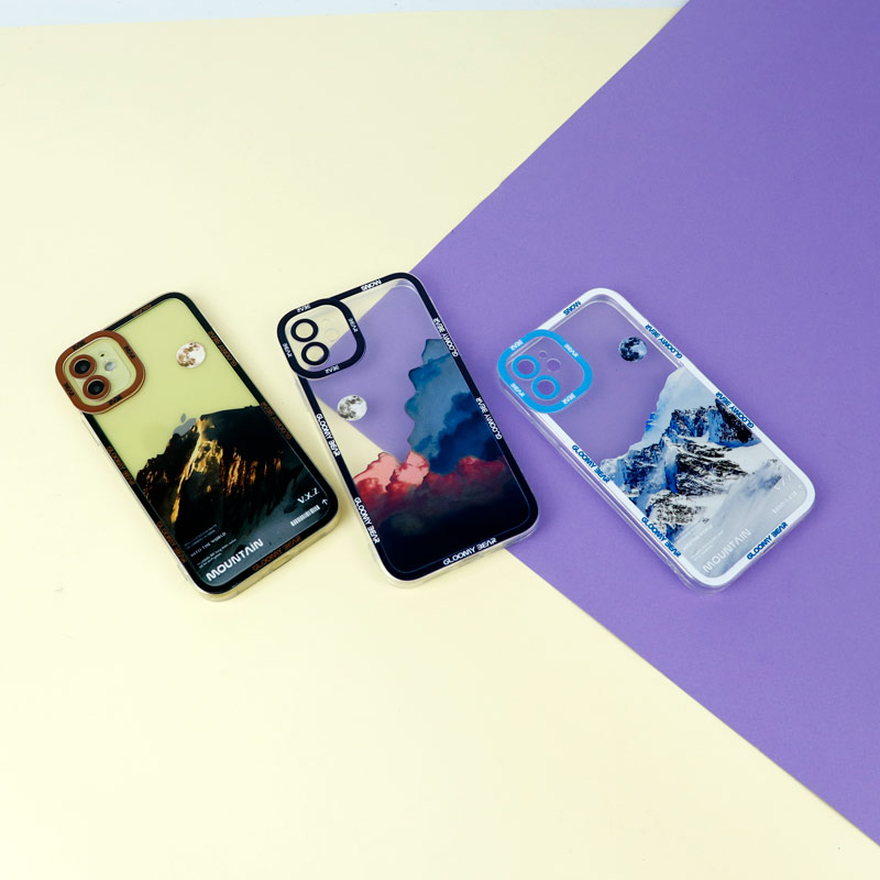 قاب ژله ای شفاف طرح کوهستان محافظ لنزدار iPhone 11